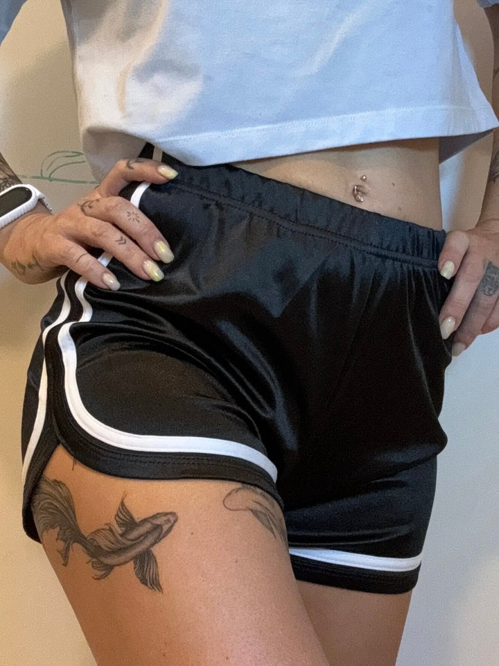 ★GLOWNY★STRING BOOTY SHORTS (BLUEBERRY MUFFIN)★正規品 Amazon.com: Andongnywell Women's Shiny Metallic Booty Shorts