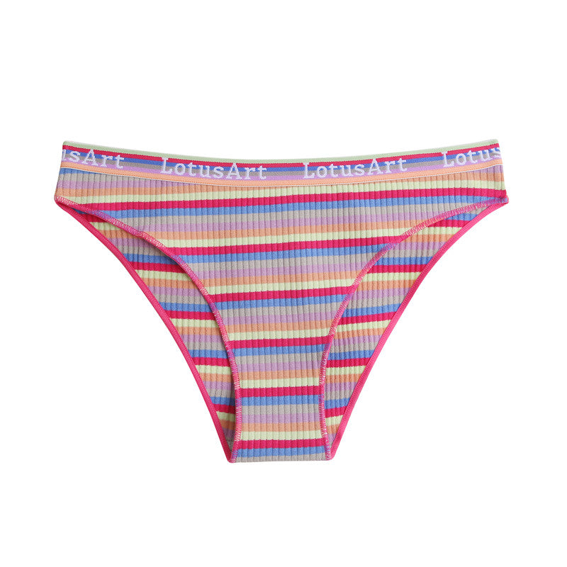 3 Pcs/ Cotton Striped Cheeky Panties